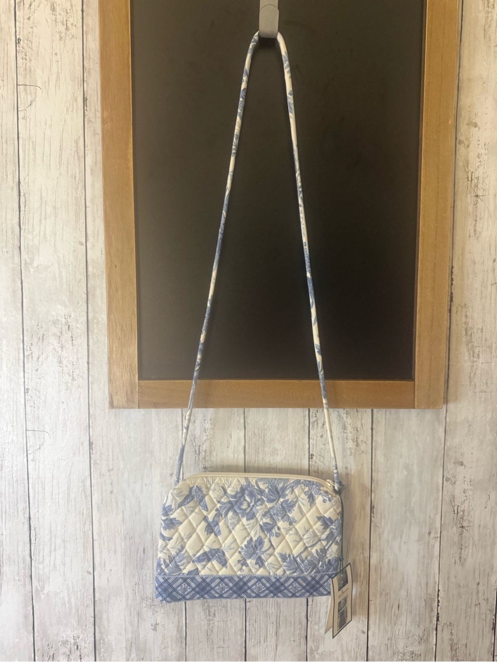Vera Bradley Blue Toile Crossbody Tavern Green Blue Hope Purse-NEW! RARE!